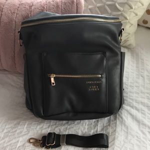Leather backpack/diaper bag